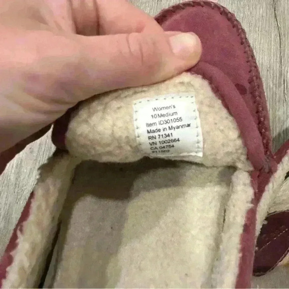 L.L. Bean Women’s Mountain Cranberry Red Purple Slippers Size 10 - Picture 6 of 7